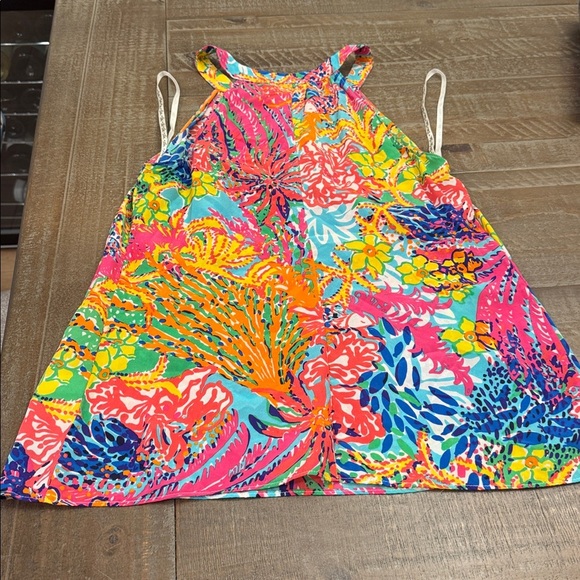 Lilly Pulitzer Sz XS Rogan Top Fishing For Compliments Halter Top
Silk - Picture 6 of 6